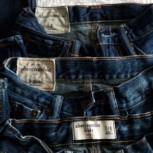 3 pairs of Abercrombie Kids boys jeans
